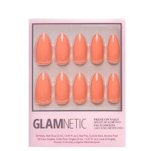 Glamnetic Press On Nails - Soft Tangerine | Medium Almond